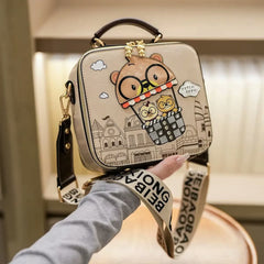 Piton Bear Embossed Crossbody Bag