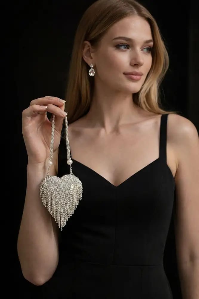 Amore Crystal Tassel Evening Mini Sling bag