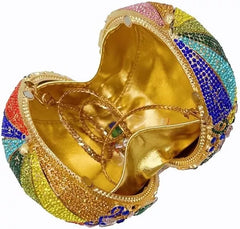 Hot Air Balloon  Crystal Clutch Bag