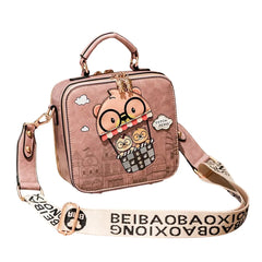 Piton Bear Embossed Crossbody Bag